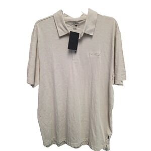 Hurley Men's One & Only Polo Short Sleeve Shirt XL Bone Embroidered Cotton NWT